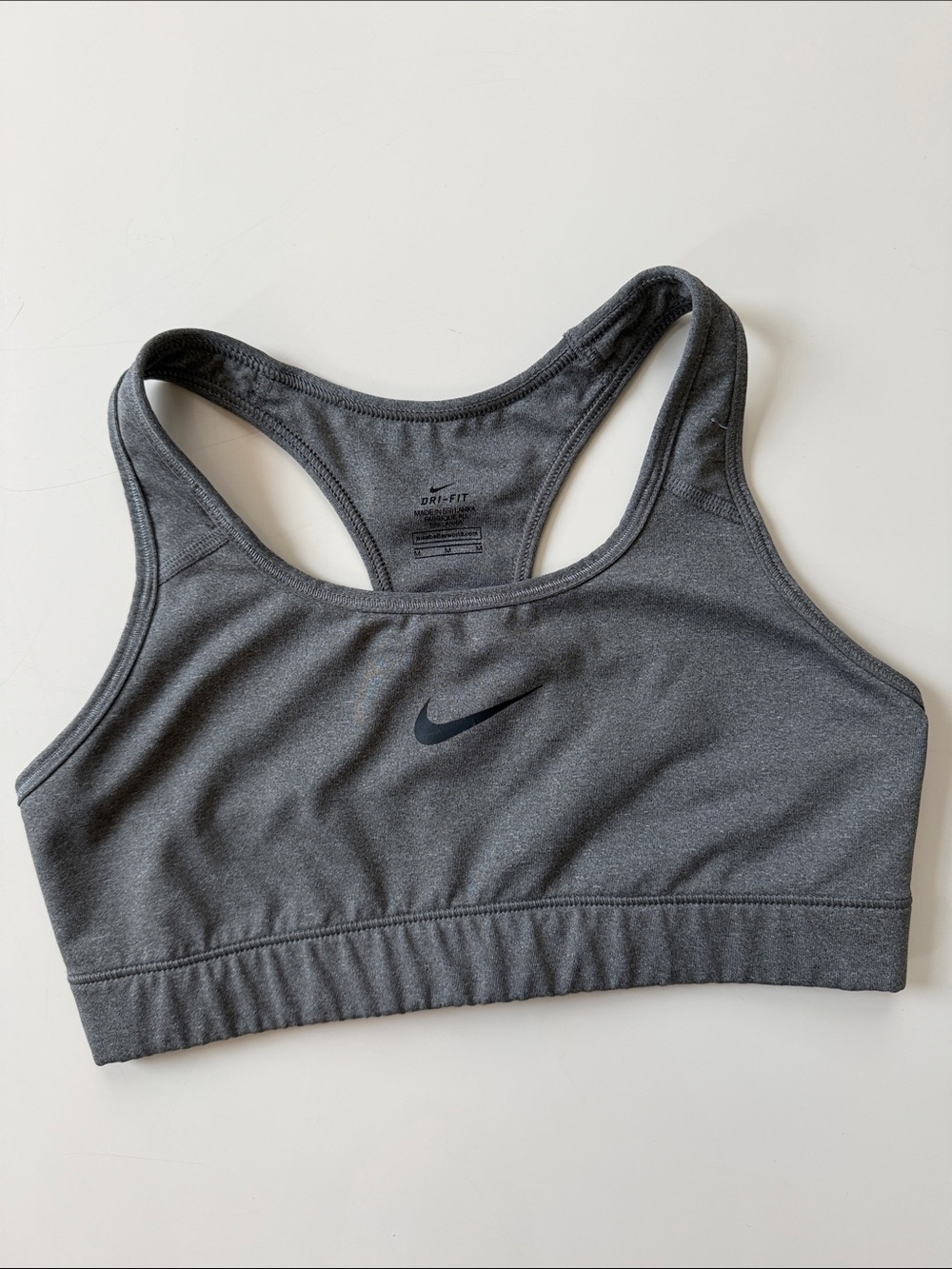 Nike Grey Racerback Dri-FIT Support Sports Bra
